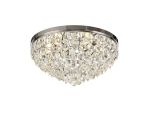 Coniston Flush Ceiling, 6 Light E14, Polished Chrome/Crystal