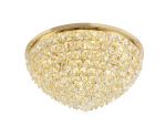 Coniston Flush Ceiling, 12 Light E14, French Gold/Crystal Item Weight: 24.3kg