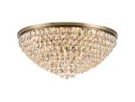 Coniston 95cm Flush Ceiling, 15 Light E14, Antique Brass/Crystal Item Weight: 35.4kg