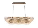 Coniston Linear Pendant, 14 Light E14, Antique Brass/Crystal Item Weight: 26.3kg