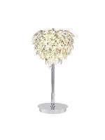 Coniston Crystal Table Lamp, 2 Light E14, Polished Chrome