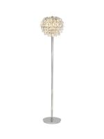 Coniston Floor Lamp, 3 Light E14, Polished Chrome/Crystal