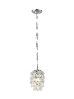 Coniston 17cm Pendant 5 Layer, 1 Light E27, Polished Chrome/Crystal
