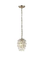 Coniston 17cm Pendant 5 Layer, 1 Light E27, French Gold/Crystal