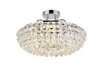 Coniston 48cm Semi Flush Ring Ceiling, 4 Light E14, Polished Chrome/Crystal