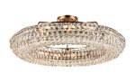 Coniston 95cm Semi Flush Ring Ceiling, 15 Light E14, Antique Brass/Crystal Item Weight: 24kg