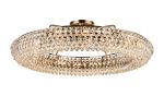 Coniston 1.1m Semi Flush Ring Ceiling, 18 Light E14, Antique Brass/Crystal Item Weight: 31kg