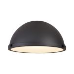 Peninaro Round 31cm Graphite Metal Shade (A), With Frosted Glass Diffuser And Trim