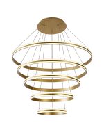 Bluedash 116.5cm Pendant, 5 Tier 150W LED, 3500K, 6800lm, Triac Dimmable, Sand Gold, 3yrs Warranty