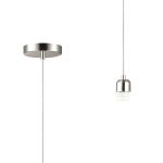 Dreifa 1.5m Single Pendant, 1 x E27, Satin Nickel/Clear Cable (Maximum Load 1.5kg)