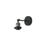 Dreifa Switched Wall Light, 1 x E27, Black/Black Chrome