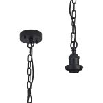Dreifa Curved Single Pendant (FRAME ONLY), 1 x E27, Satin Black (Maximum Load 5kg)
