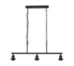 Dreifa Curved Linear Pendant (FRAME ONLY), 3 x E27, Satin Black
