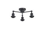 Dreifa Curved Round Ceiling (FRAME ONLY), 3 x E27, Satin Black