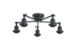Dreifa Curved Round Ceiling (FRAME ONLY), 5 x E27, Satin Black