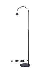 Dreifa Curved Over Arm Floor Lamp Without Shade, 1 x E27, Satin Black