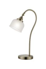 Arvo Table Lamp 1 Light E27 Antique Brass/Frosted Glass