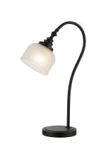 Arvo Table Lamp 1 Light E27 Satin Black/Frosted Glass