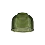 Arvo 14.5x11cm Clear Prismatic Dome Glass Shade, Moss Green