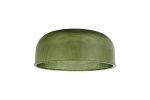 Arvo 27x11.5cm Clear Prismatic Dome Glass Shade, Moss Green