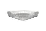 Arvo 31x8.5cm Prismatic Shallow Glass Shade, Clear