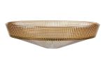 Arvo 40x11cm Prismatic Shallow Glass Shade, Amber