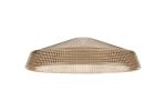 Arvo 31x8.5cm Prismatic Shallow Glass Shade For E27 42mm Lampholder, Amber