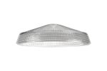 Arvo 31x8.5cm Prismatic Shallow Glass Shade For E27 42mm Lampholder, Clear