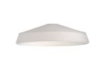 Arvo 31x8.5cm Prismatic Shallow Glass Shade For E27 42mm Lampholder, Frosted
