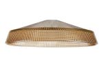 Arvo 40x11cm Prismatic Shallow Glass Shade For E27 42mm Lampholder, Amber