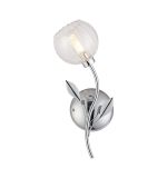 Elm Left Wall Light, 1 Light G9, Polished Chrome/Clear Glass