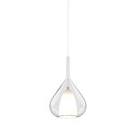 Grazia 22cm Assembly Pendant (WITHOUT PLATE) With Reuleaux Triangle Shade, 1 Light E27, Clear Glass With Frosted Inner