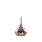Grazia 22cm Assembly Pendant (WITHOUT PLATE) With Reuleaux Triangle Shade, 1 Light E27, Copper Glass With Frosted Inner