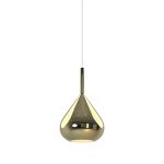 Grazia 22cm Assembly Pendant (WITHOUT PLATE) With Reuleaux Triangle Shade, 1 Light E27, Gold Glass With Frosted Inner