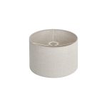 Hemel Round, 30x20cm Shade, Sandstone Linen With Translucent Inner & Sandstone Carrier