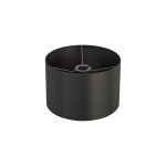 Hemel Round, 30x20cm Shade, Self Lined Slate Satin & Slate Carrier