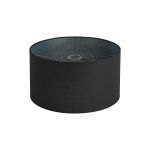 Hemel Round, 40x22cm Shade, Black Linen With Translucent Inner & Black Carrier
