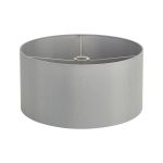 Hemel Round, 50x25cm Shade, Self Lined Lunar Faux Silk & Lunar Carrier