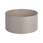 Hemel Round, 50x25cm Shade, Cement Linen With Translucent Inner & Cement Carrier