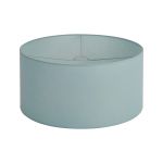 Hemel Round, 50x25cm Shade, Duck Egg Linen With Translucent Inner & Duck Egg Carrier