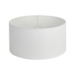 Hemel Round, 50x25cm Shade, Pearl Oyster Linen With Translucent Inner & Pearl Oyster Carrier