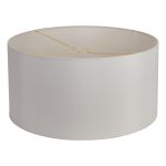 Hemel Round, 60x30cm Shade, Self Lined Ivory Faux Silk & Ivory Carrier