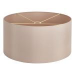 Hemel Round, 60x30cm Shade, Self Lined Pebble Faux Silk & Pebble Carrier