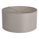 Hemel Round, 60x30cm Shade, Cement Linen With Translucent Inner & Cement Carrier