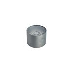 Hemel Round, 18x13.5cm Shade, Dark Grey Velvet With Silver Paper Lining & Silver Finish Carrier