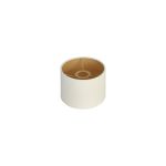 Hemel Round, 18x13.5cm Shade, Ivory Velvet With Champagne Paper Lining & Champagne Finish Carrier