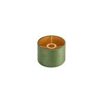 Hemel Round, 18x13.5cm Shade, Moss Green Velvet With Gold Paper Lining & Gold Finish Carrier