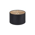Hemel Round, 30x20cm Shade, Black Velvet With Prosecco Paper Lining & Prosecco Finish Carrier