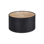Hemel Round, 40x22cm Shade, Black Velvet With Prosecco Paper Lining & Prosecco Finish Carrier
