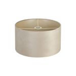 Hemel Round, 40x22cm Shade, Latte Velvet With Prosecco Paper Lining & Prosecco Finish Carrier